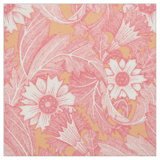 Tissu cantaloupe rose acanthus