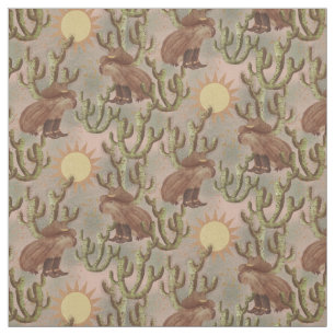 Tissu Capybara Cowboy Jane - faune lunaire