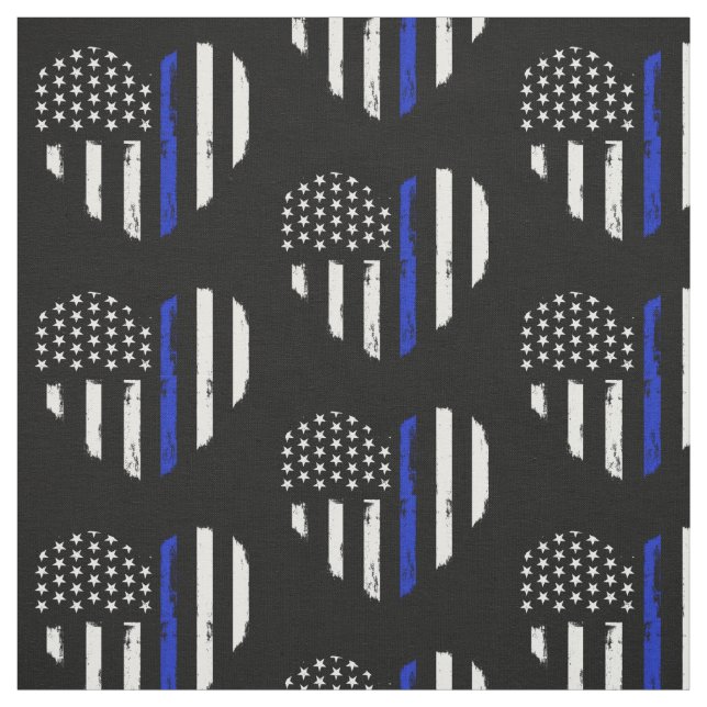 Tissu cardiaque du drapeau de la police (Échantillon)