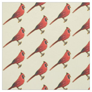 Tissu Cardinal du Nord dessin animé d'oiseau