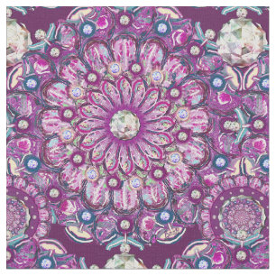 Tissu Cardinal rouge Rosace