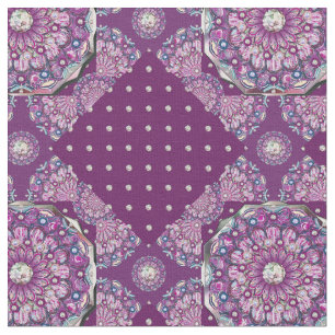 Tissu Cardinal rouge Rosace