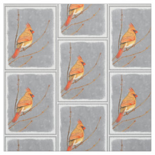 Tissu Cardinal sur la peinture de branche - Art original
