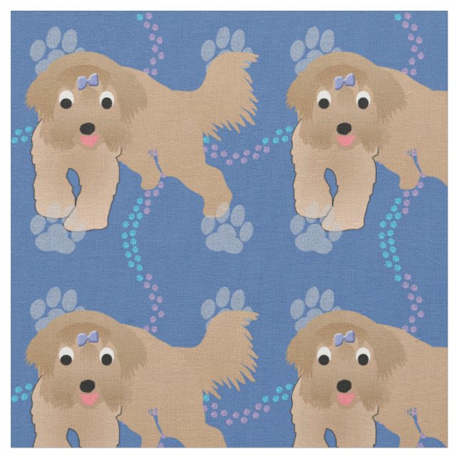 Tissu Caricature à portée de collie (Fermer)