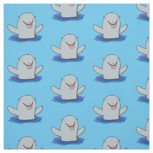Tissu Caricature adorable de marsouin