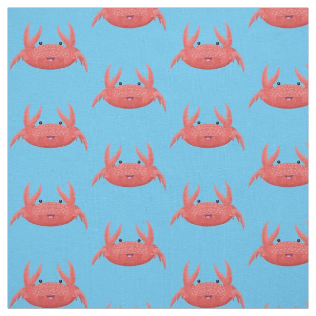 Tissu Caricature de crabe rouge cuite (Échantillon)