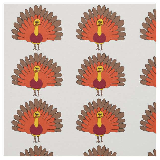 Tissu caricature de la dinde de guajolotes (Échantillon)