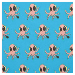 Tissu Caricature de poulpe de bébé mignonne et cheeky