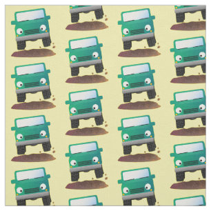 Tissu Caricature de voiture 4 X4 hors route