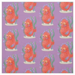 Tissu Caricature d'hippocampe pygmée