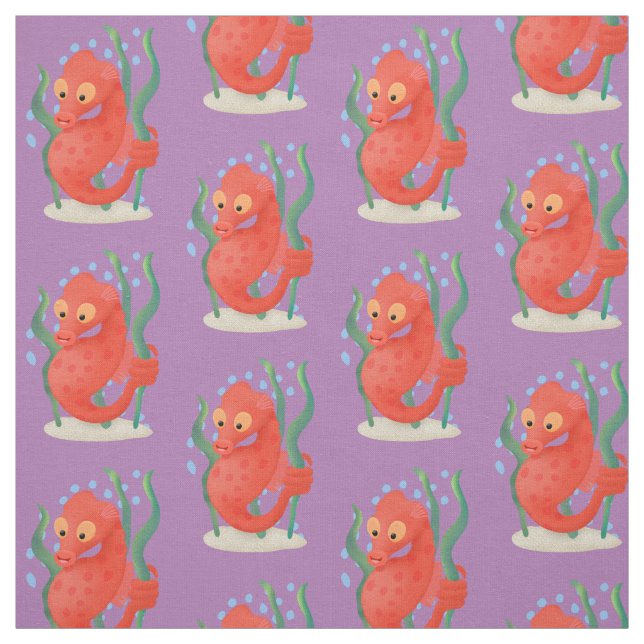Tissu Caricature d'hippocampe pygmée (Échantillon)