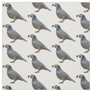 Tissu Caricature d'oiseau de caille de Californie