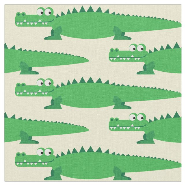 Tissu Caricature en crocodile pour enfants de Cute Gator (Fermer)