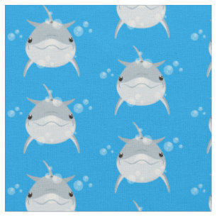 Tissu Caricature joli dauphin kawaii kawaii