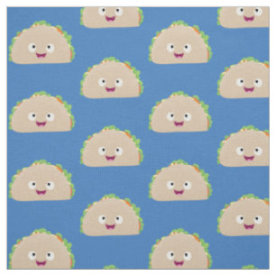 Tissu Caricature joli sourire taco dessin animé