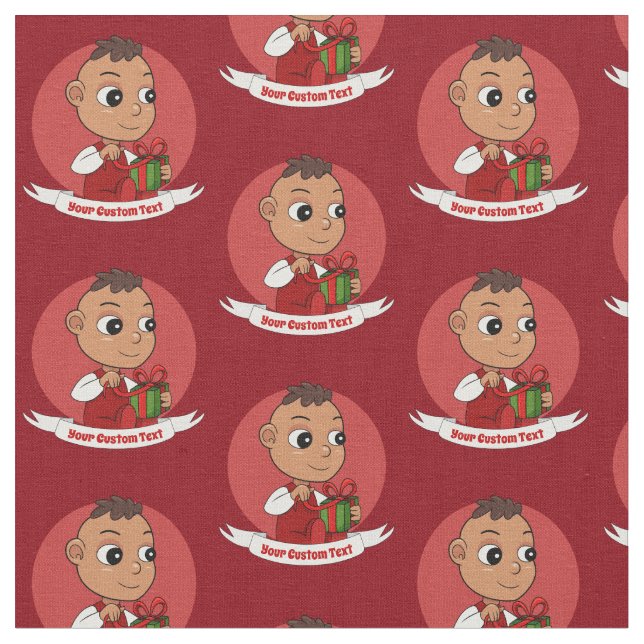 Tissu Caricature pour bébé de Noël mignon (Fermer)