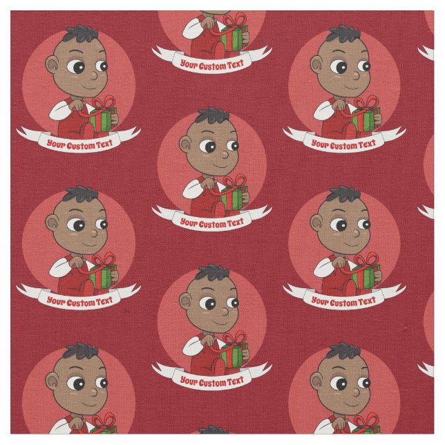 Tissu Caricature pour bébé de Noël mignon (Fermer)