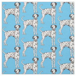 Tissu Caricature pour chien dalmate