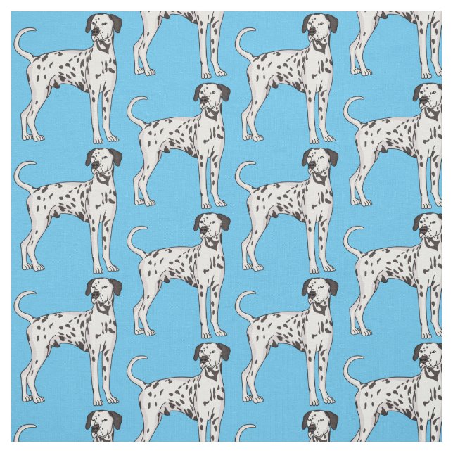 Tissu Caricature pour chien dalmate (Échantillon)