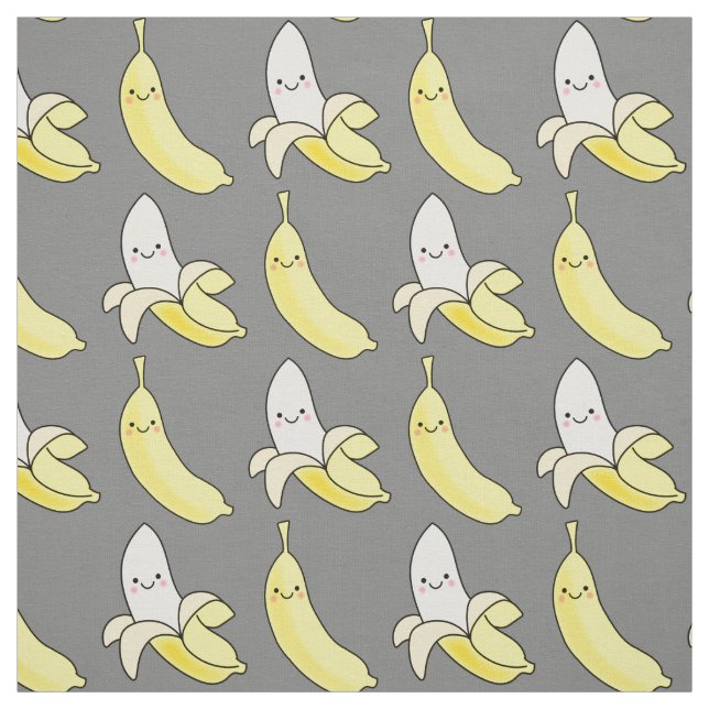 Tissu Caricature pour enfants de Cute Banana Kawaii (Échantillon)
