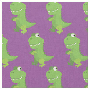 Tissu Caricature pour enfants T-Rex Dino