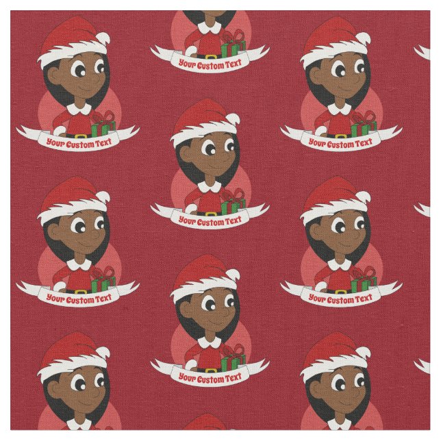 Tissu Caricature pour fille de Noël (Fermer)