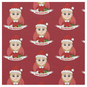 Tissu Caricature pour fille de Noël