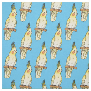 Tissu Caricature pour oiseaux Cockatiel