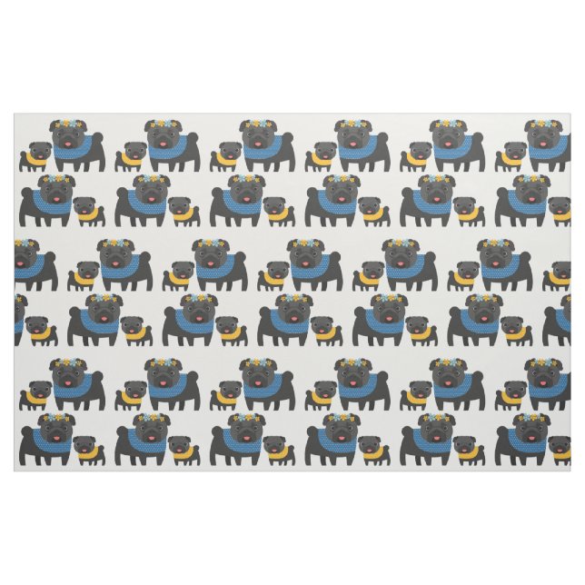 Tissu Carlins noirs 2 (Fat Quarter)