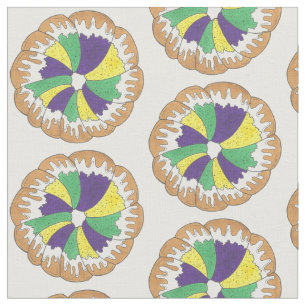 Tissu Carnaval King Cake New Orleans NOLA Mardi Gras