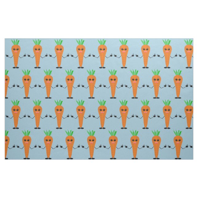Tissu Carotte triste par Kenneth Yoncich (Fat Quarter)