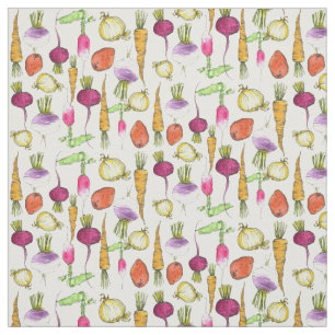 Tissu Carottes Pommes de terre betteraves Radish Root Lé