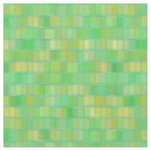 Tissu carré abstrait jaune et vert