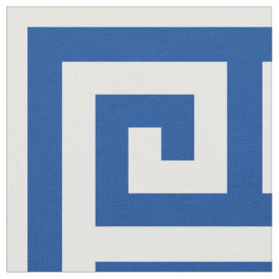 Tissu Carré de clé grecque de remplacement en bleu profo