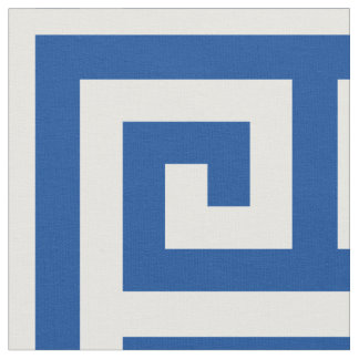 Tissu Carré de clé grecque de remplacement en bleu profo