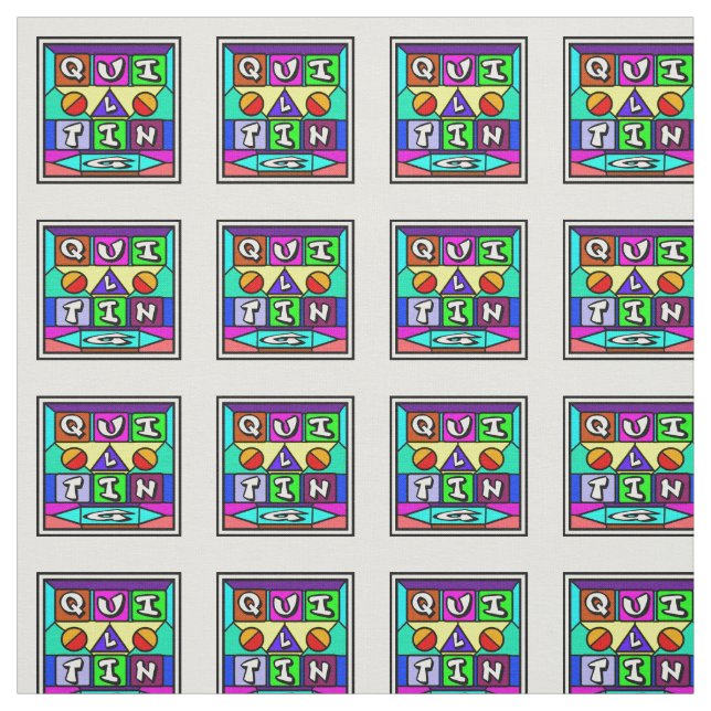 Tissu Carré Word Quilting (Échantillon)