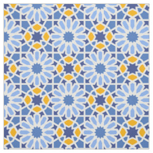 Tissu Carreau Azulejo Talavera