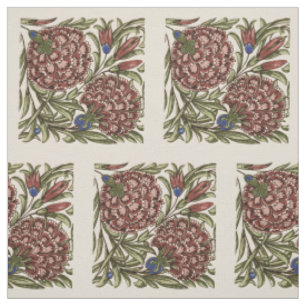 Tissu Carreau de fleur d'œillet Art antique rustique De