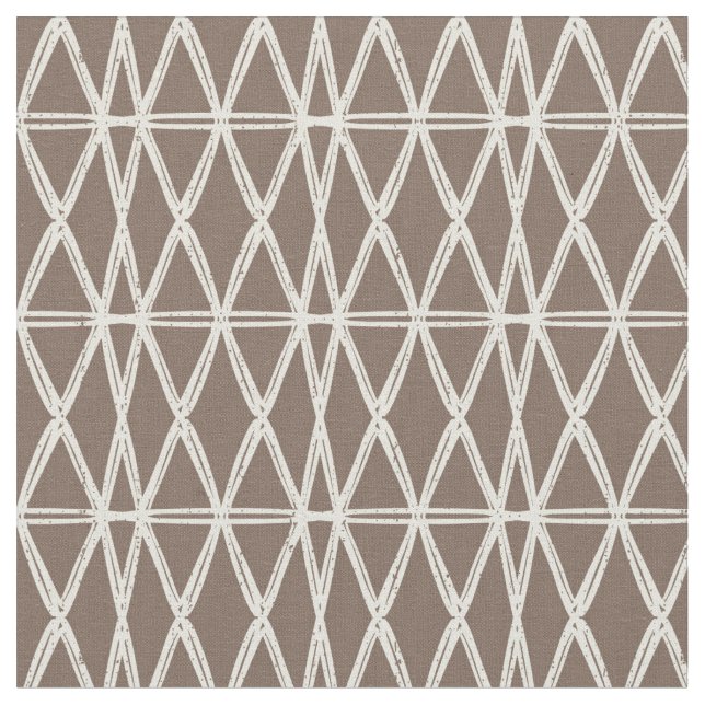 Tissu carreau de treillis rétro géométrique organique mo (Fermer)