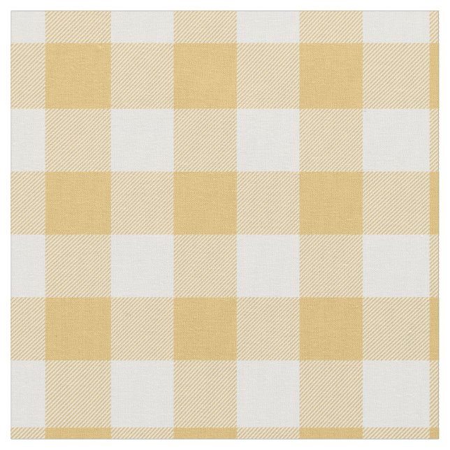 Tissu Carreau jaune et blanc Gingham (Fermer)
