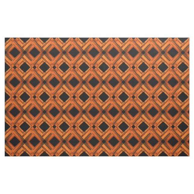 Tissu carreau noir patiné brun (Yard)
