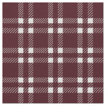 Tissu Carreaux Bourgogne Classique Twill En Yard