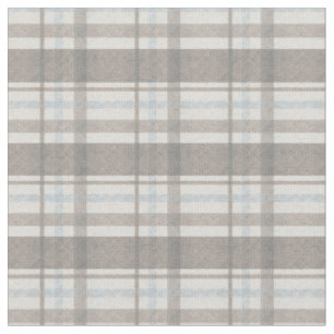 Tissu Carreaux Brun Clair et Bleu