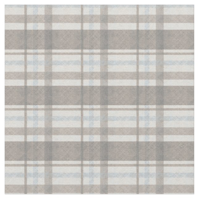Tissu Carreaux Brun Clair et Bleu (Fermer)