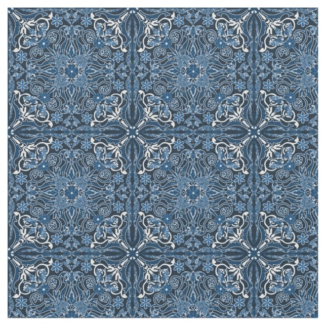 Tissu Carreaux de bois bleu classique (Fermer)