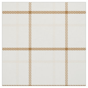 Tissu Carreaux gingham neutre marron ivoire couleur past