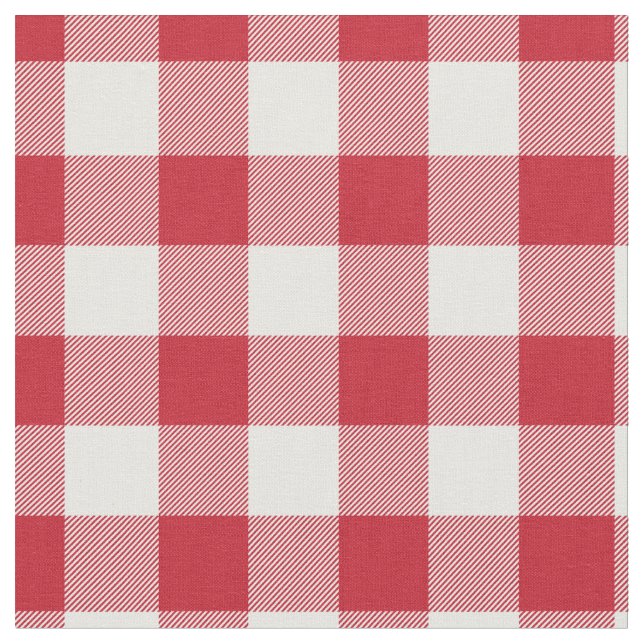 Tissu Carreaux Gingham Rouge et Blanc (Fermer)