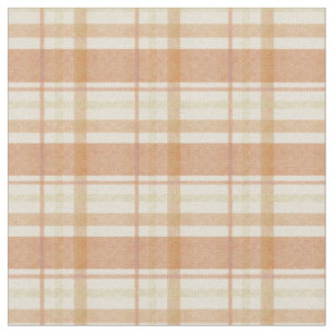 Tissu Carreaux orange et vert