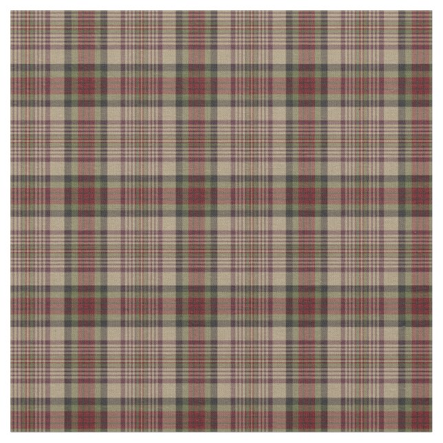 Tissu Carreaux Tan, Rouge et Vert (Fermer)