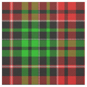 Tissu Carreaux Tartan Noir Rouge Vert Design